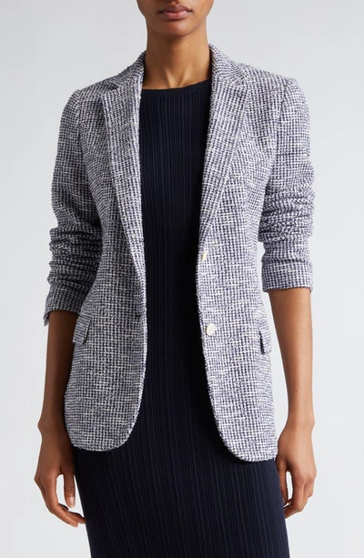 Eleventy Cotton Blend Tweed Blazer In Blue