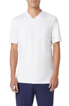 Bugatchi V-neck Performance T-shirt In White