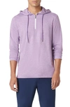 Bugatchi Quarter Zip Performance Hoodie In Orchid
