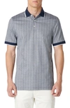Bugatchi Men's 3-button Cotton-blend Polo Shirt In Navy