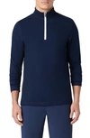 Bugatchi Quarter Zip Pullover In Navy