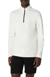 Bugatchi Quarter Zip Pullover In White