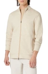 Bugatchi Reversible Knit Jacket In Sand