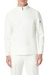 Bugatchi Soft Touch Quarter Zip Pullover In Chalk