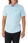 O'neill Quiver Stretch Short Sleeve Button-up Shirt In Sky Blue