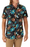 O'neill Oasis Eco Modern Slim Fit Short Sleeve Button-up Shirt In Black