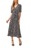 Chaus V-neck Tie Waist Knit Dress In Carnation