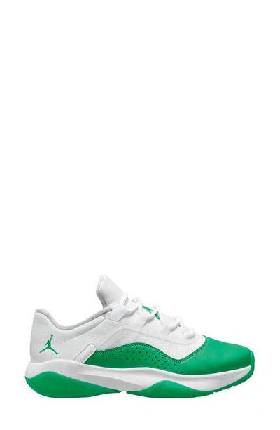 Jordan Air  11 Cmft Low Sneaker In White/ Lucky Green/ White