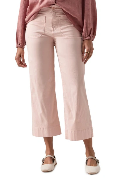 Sanctuary The Marine Crop Wide Leg Trousers In Rose Smoke