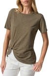 Sanctuary Riptide Twist Hem T-shirt In Burnt Olive