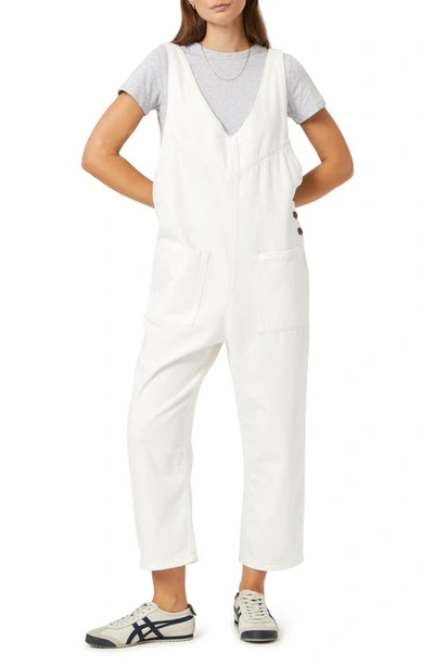 Mavi Jeans Myra Denim Overalls In Off White Well Blue