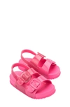 Mini Melissa Kids' Mini Cozy Slingback Sandal In Pink/glitter