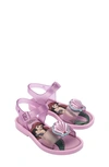 Mini Melissa Kids' X Disney Mar Jelly Sandal In Pink Glitter