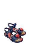 Mini Melissa Kids' X Disney Mar Jelly Sandal In Metallic Blue/red