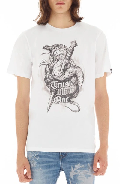 Cult Of Individuality Trust Cotton Graphic T-shirt In White