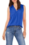 Vince Camuto Rumpled Satin Blouse In Sapphire Sky
