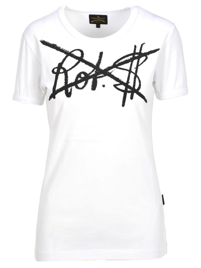 Vivienne Westwood Anglomania Anglomania Tshirt Print In White