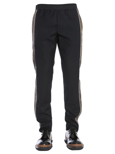 Les Hommes Trousers With Elastic Waistband In Nero