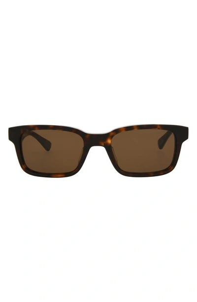 Bottega Veneta 53mm Rectangular Sunglasses In Havana Brown