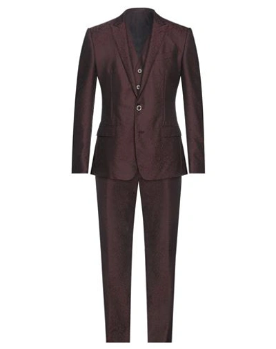 Dolce & Gabbana Man Suit Deep Purple Size 42 Virgin Wool, Silk