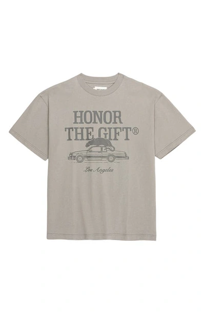 Honor The Gift Pack Logo Cotton Graphic Tee In Grey