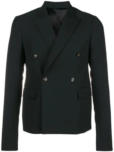Rick Owens Double Breasted Blazer In Black