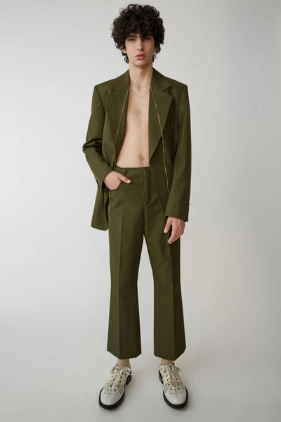 Acne Studios Boot Cut Trousers Hunter Green