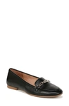Naturalizer Jemi Chain Loafer In Black Faux Leather