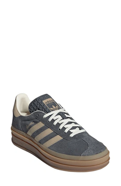 Adidas Originals Gazelle Bold Platform Sneaker In Grey 6/ Beige/ Cream