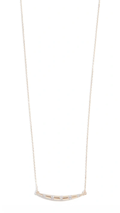 Adina Reyter 14k Large Diamond Curve Necklace In Yellow Gold