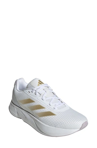 Adidas Originals Duramo Sl Running Shoe In White/gold Met./dash