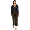 Jacquemus Cropped Straight Leg Trousers In Brown