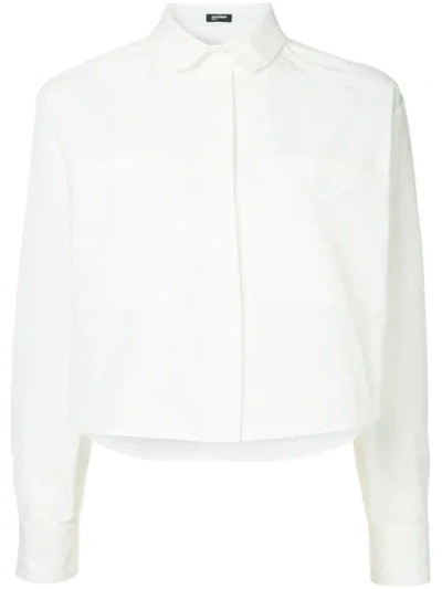 Jil Sander Navy Boxy Technical Shirt - White