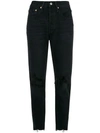 Levi's Distressed Slim-fit Jeans - Black