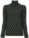 Irene Stitch-detail Turtle Neck Sweater - Black