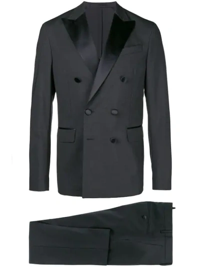 Dsquared2 Satin Lapel Two Piece Suit In Grey