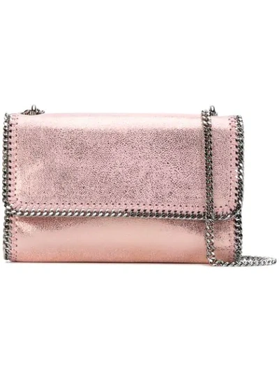 Stella Mccartney Falabella Chamois Shoulder Bag In Pink
