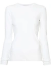 Irene Long-sleeve Fitted Top - White