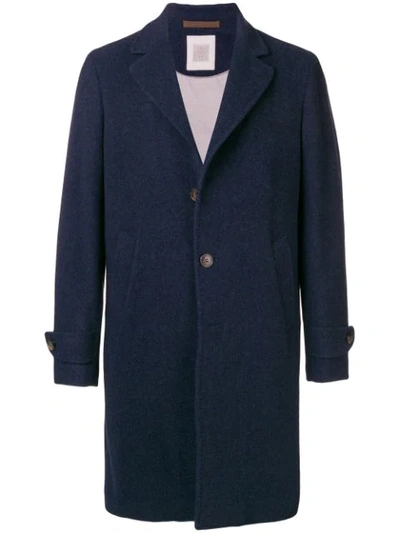 Eleventy Buttoned Mid-length Coat In Blue