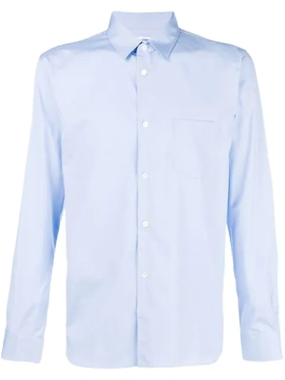 Comme Des Garçons Shirt Chest Pocket Cotton Shirt In Blue