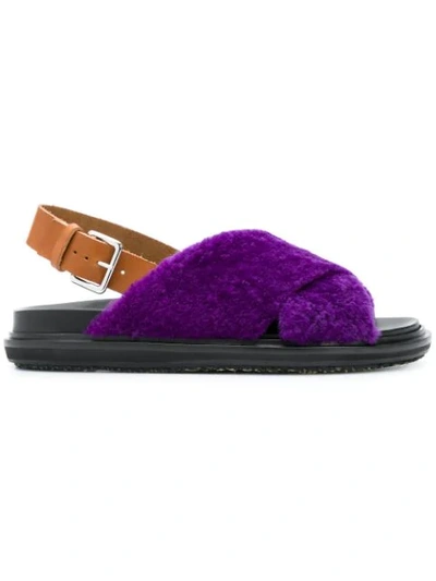 Marni Fussbett Sandals In Purple