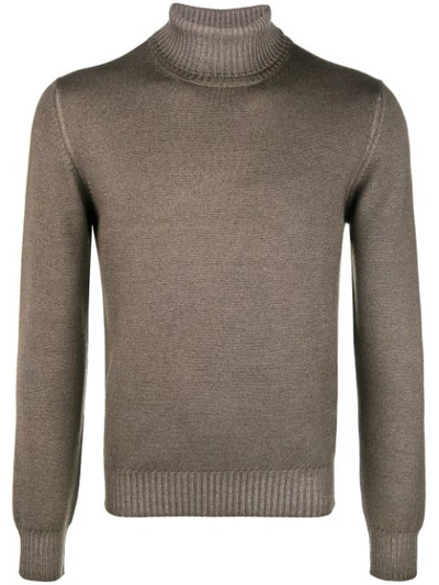 La Fileria For D'aniello Classic Turtleneck Jumper In Brown