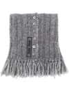 Miu Miu Tassel Knitted Collar - Grey