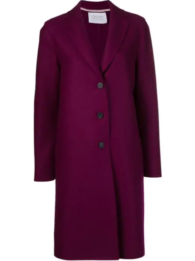 Harris Wharf London Single Breasted Coat - Pink In Pink