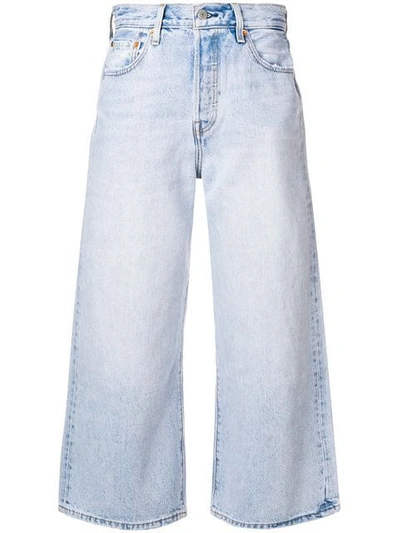 Levi's Cropped Flared Jeans In Blue