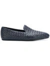 Bottega Veneta Denim Intrecciato Calf Slipper In Blue