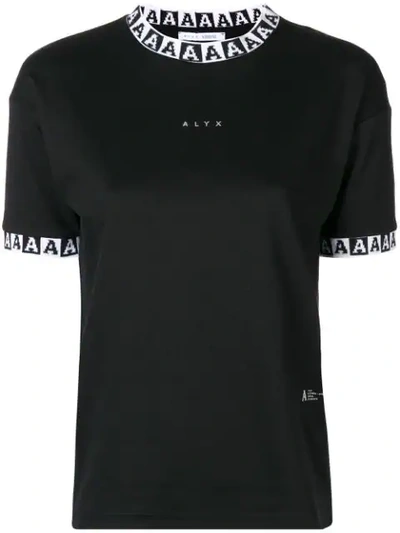 Alyx Monogram Ribbed Tshirt In Black