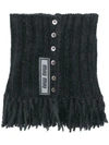 Miu Miu Knitted Tassel Collar - Black