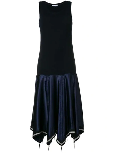 Jw Anderson Sleeveless Flared Midi Dress In Blue