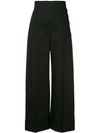 Le Ciel Bleu Cropped Tailored Trousers - Black